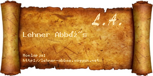 Lehner Abbás névjegykártya